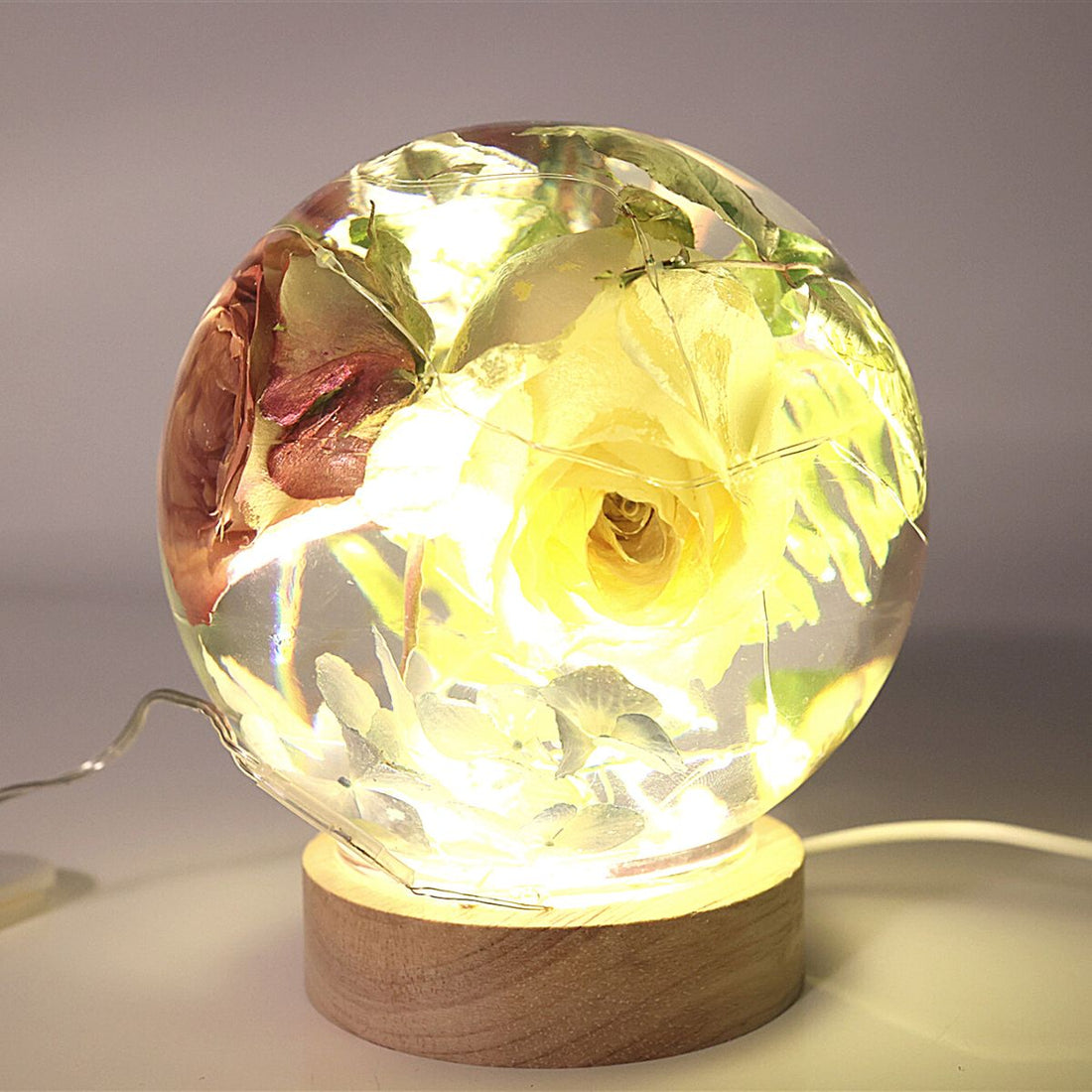 Spherical Crystal Ball - Lamp Mold With Lamp Holder - 2 Sizes (65mm &amp; 80mm)