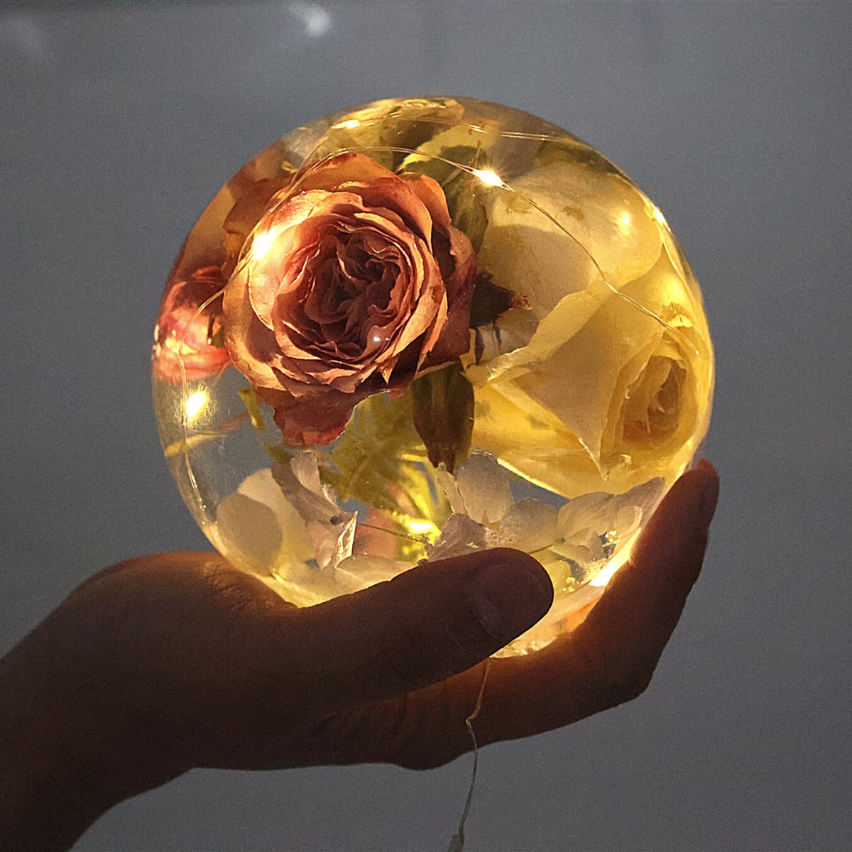 Spherical Crystal Ball - Lamp Mold With Lamp Holder in 65mm